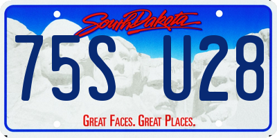 SD license plate 75SU28