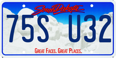 SD license plate 75SU32