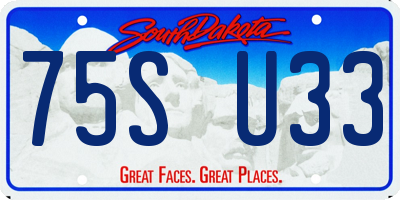 SD license plate 75SU33