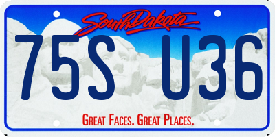 SD license plate 75SU36