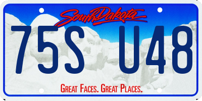 SD license plate 75SU48