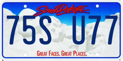 SD license plate 75SU77