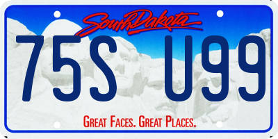 SD license plate 75SU99