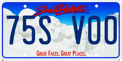 SD license plate 75SV00