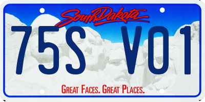 SD license plate 75SV01