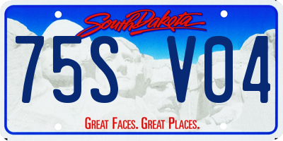 SD license plate 75SV04