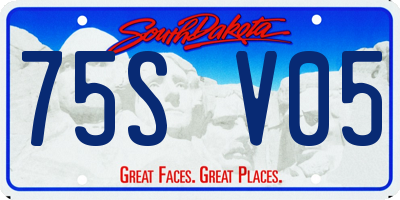 SD license plate 75SV05