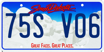SD license plate 75SV06