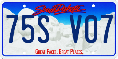 SD license plate 75SV07