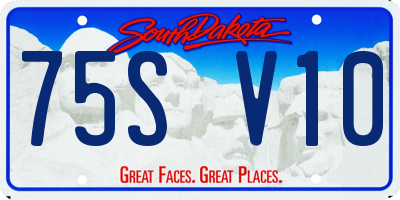 SD license plate 75SV10