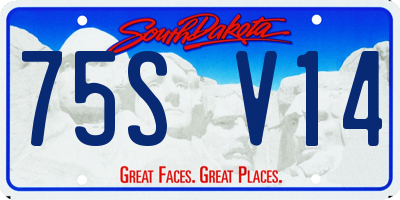 SD license plate 75SV14