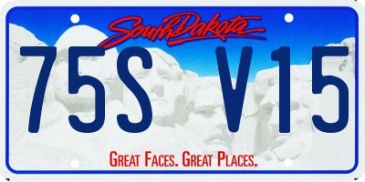 SD license plate 75SV15