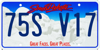 SD license plate 75SV17
