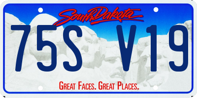 SD license plate 75SV19