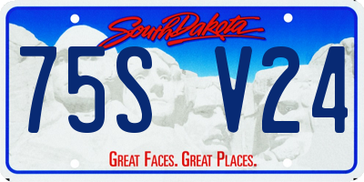 SD license plate 75SV24