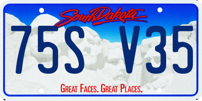 SD license plate 75SV35