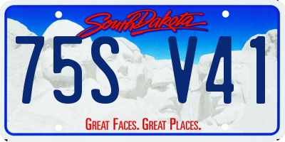 SD license plate 75SV41