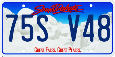 SD license plate 75SV48