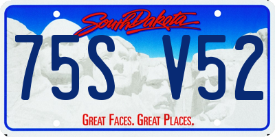 SD license plate 75SV52