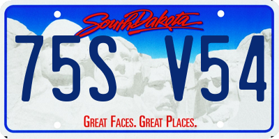 SD license plate 75SV54