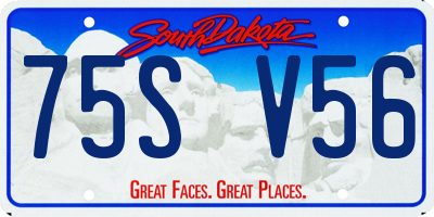 SD license plate 75SV56