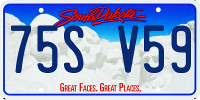 SD license plate 75SV59