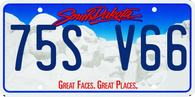 SD license plate 75SV66