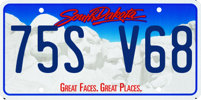 SD license plate 75SV68