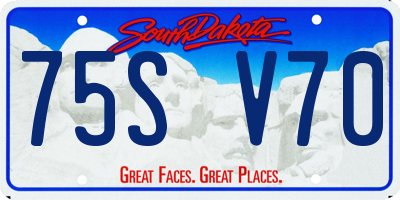 SD license plate 75SV70