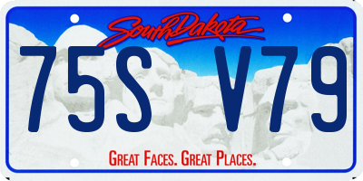 SD license plate 75SV79