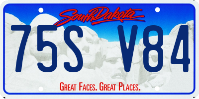 SD license plate 75SV84