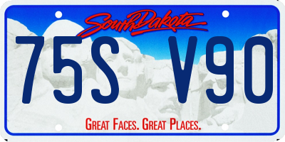 SD license plate 75SV90