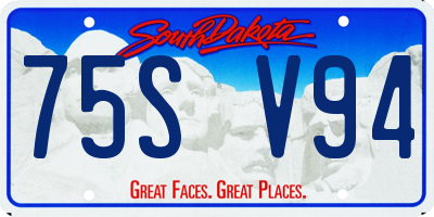 SD license plate 75SV94