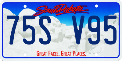 SD license plate 75SV95