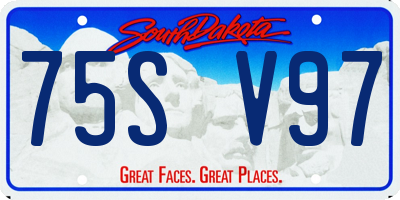SD license plate 75SV97