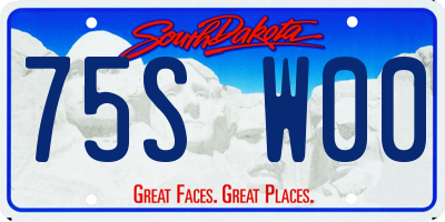 SD license plate 75SW00