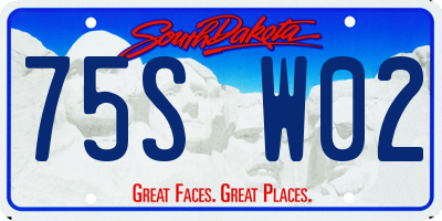 SD license plate 75SW02