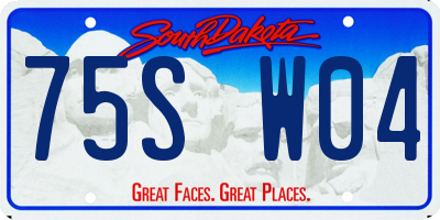 SD license plate 75SW04