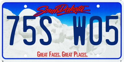 SD license plate 75SW05