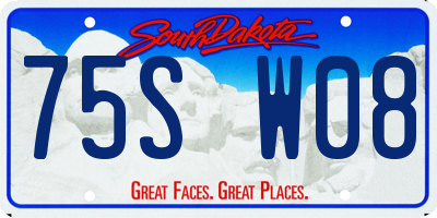 SD license plate 75SW08