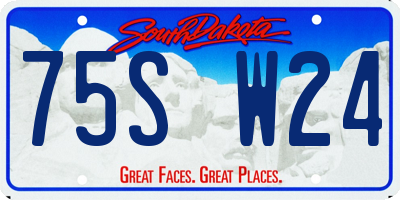 SD license plate 75SW24