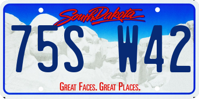 SD license plate 75SW42