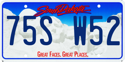 SD license plate 75SW52