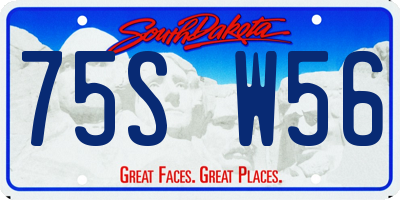SD license plate 75SW56