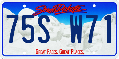SD license plate 75SW71