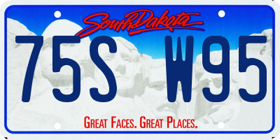 SD license plate 75SW95
