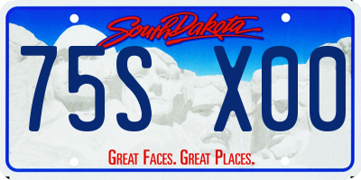 SD license plate 75SX00