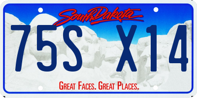 SD license plate 75SX14