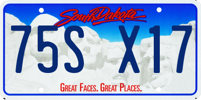 SD license plate 75SX17