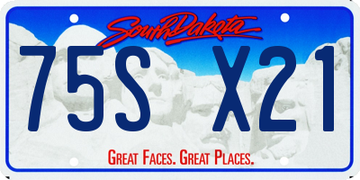 SD license plate 75SX21